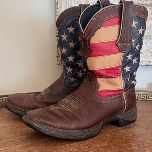 Durango Lady Rebel Patriotic Women's Pull-On Western Flag Boots.